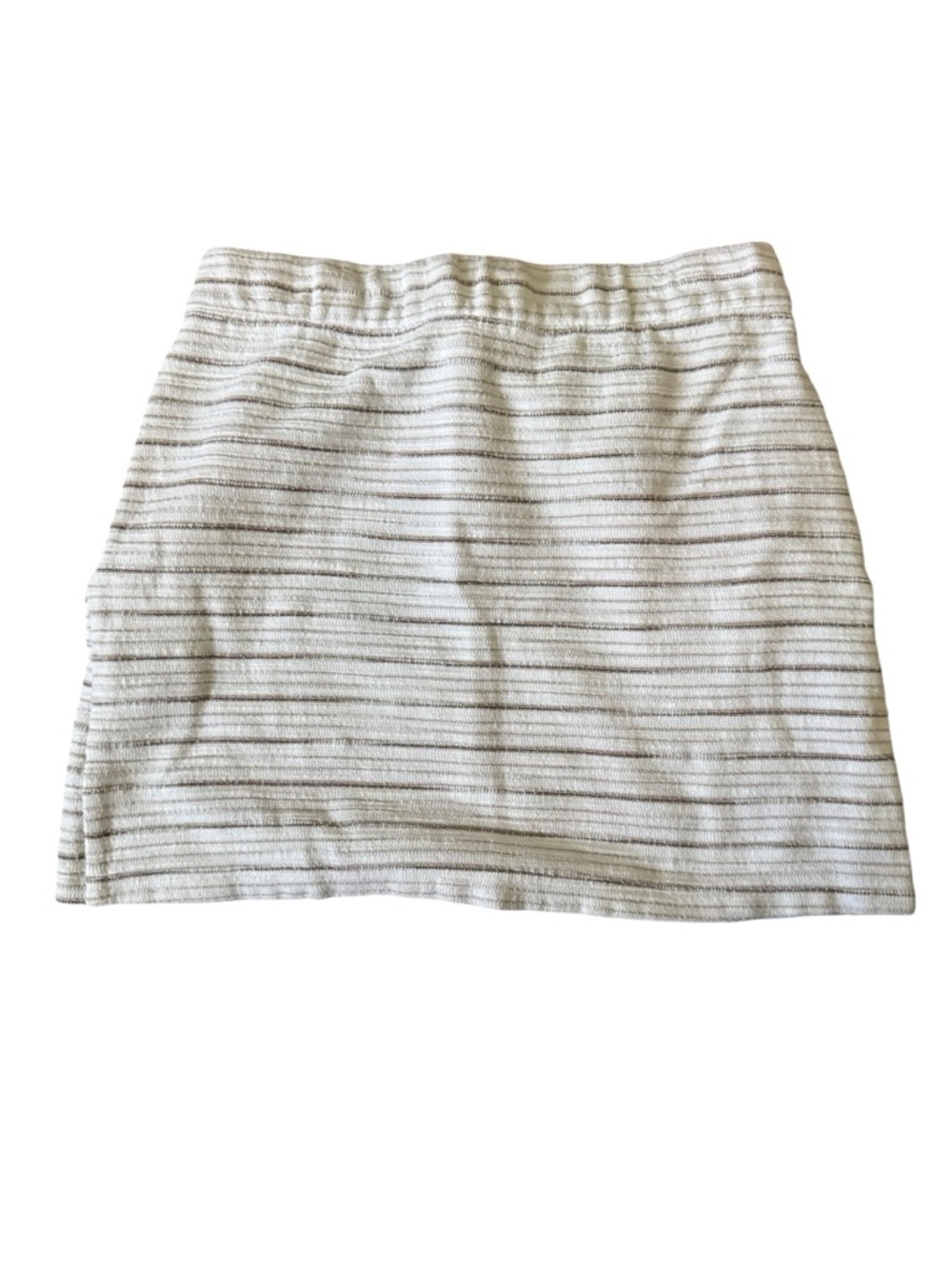 Loft Skirt Cream and Brown with Textured Drawstring Size Medium - Picture 3 of 8